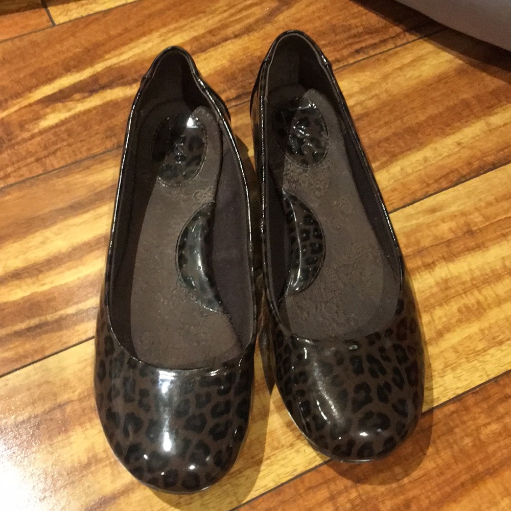 b.ø.c Leopard Print Rubber Ballet Flat